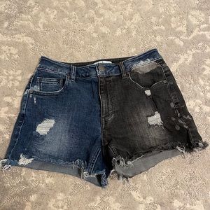 Two-Tone Cabi Denim Shorts